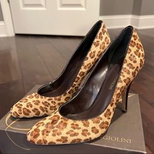 Brand new in box Enzo Angiolini Pony Brown pumps 8.5 M heels shoes animal print